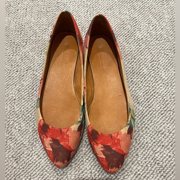 Madewell Floral Boho Flower Art Flat Shoe Mary Jane Pointy Ballet 6.5 - Picture 8 of 8
